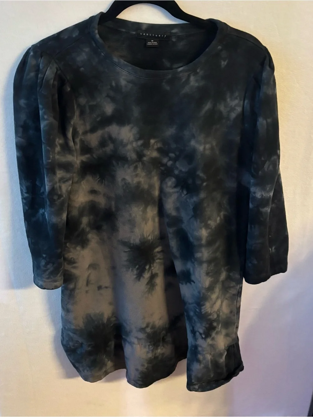 Sanctuary navy puff sleeve dress Sz M - Picture 2 of 5